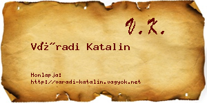 Váradi Katalin névjegykártya